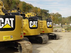 Cat excavators at Cleveland.JPG Cat excavators at Cleveland.JPG