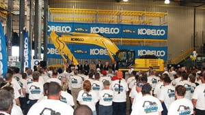 Kobelco Produces 25,000th Excavator in Calhoun, Rental Equipment Register