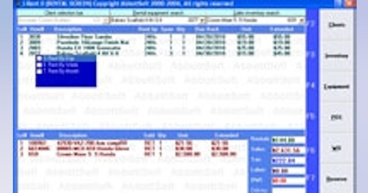 Rental management software | Rental Equipment Register