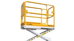 Custom Equipment&rsquo;s Hy-Brid HB-1430 low-level scissorlift is designed for contractors and maintenance workers to complete projects at heights up to 20 feet.