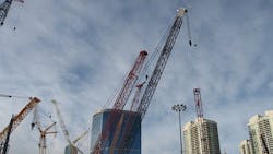 Manitowocrsquos new crawler cranes shown at ConExpo feature the VPCMax attachment which increases capacity and boom and jib combination lengths Manitowocrsquos new crawler cranes shown at ConExpo feature the VPCMax attachment which increases capacity and boom and jib combination lengths