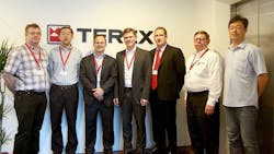 Members of Terex Cranes Asia team include from left Per Hamfeldt Weiwen Zhang Ken Lousberg Frank Schroeder Bradley Abrahams Larry Rode and Steven Jia Members of Terex Cranes Asia team include from left Per Hamfeldt Weiwen Zhang Ken Lousberg Frank Schroeder Bradley Abrahams Larry Rode and Steven Jia