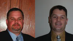 Dave Kolesky left is the new Utah senior sales manager for Honnen Equipment Tony Steen right is Wyoming sales manager