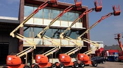 New JLG boomlifts are delivered to HWS&rsquo; rental facility.