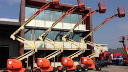 New JLG boomlifts are delivered to HWSrsquo rental facility