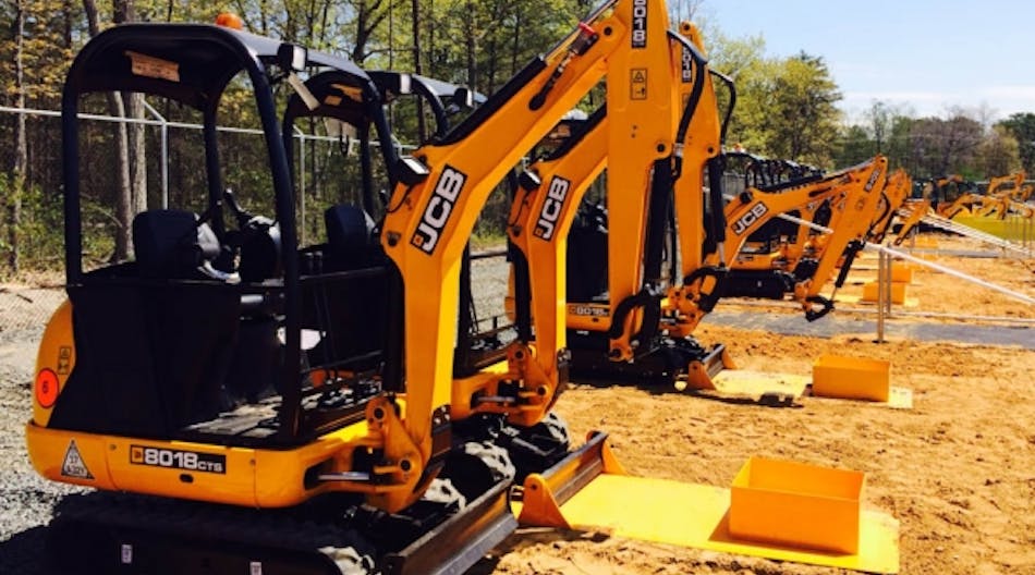 Construction-related rides utilize JCB equipment at Diggerland.