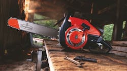 Husqvarna began manufacturing chainsaws in 1959 using motorcycle muffler technology to reduce noise levels Husqvarna began manufacturing chainsaws in 1959 using motorcycle muffler technology to reduce noise levels