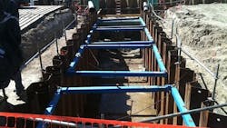 NTSrsquo trenchshoring equipment at a recent job NTSrsquo trenchshoring equipment at a recent job