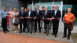 Bobcat Co and Doosan North America president Rich Golbsbury members of the BismarckMandan Chamber of Commerce and other officials make the grand opening official with the ribbon cutting Bobcat Co and Doosan North America president Rich Golbsbury members of the BismarckMandan Chamber of Commerce and other officials make the grand opening official with the ribbon cutting