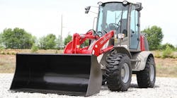 The Takeuchi TW80 Series 2 compact wheel loader.