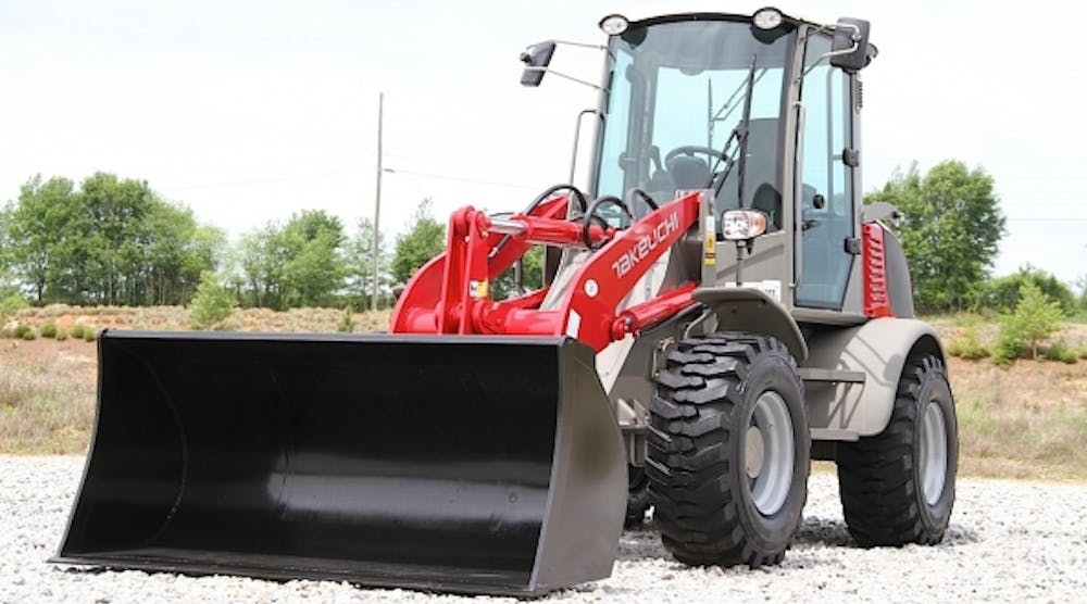 The Takeuchi TW80 Series 2 compact wheel loader.