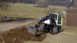 Terex offers its TW85 and TW110 wheeled excavators in North America for urban applications where contractors want dedicated excavators for lifting digging and laying pipes Terex offers its TW85 and TW110 wheeled excavators in North America for urban applications where contractors want dedicated excavators for lifting digging and laying pipes