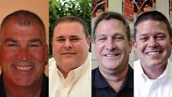 New Skyjack personnel includes from left to right Pat Quint new Skyjack vice president eastern region Matt Lyons new Skyjack vice president central region David Lillquist new Skyjack vice president western region Mark Estock new Skyjack vice president national accounts New Skyjack personnel includes from left to right Pat Quint new Skyjack vice president eastern region Matt Lyons new Skyjack vice president central region David Lillquist new Skyjack vice president western region Mark Estock new Skyjack vice president national accounts