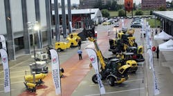 Wacker Neuson&rsquo;s light and compact equipment manufacturer stages its equipment display at the Harley-Davidson Museum in downtown Milwaukee, Wis.