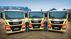 Dave Freebody, left, and Tim White, directors of Riwal UK, expect the new Riwal-owned trucks to help ensure safety compliance, delivery efficiency and closer customer relations.
