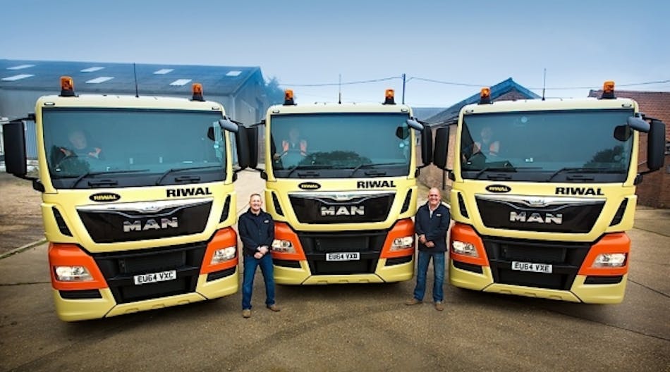 Dave Freebody, left, and Tim White, directors of Riwal UK, expect the new Riwal-owned trucks to help ensure safety compliance, delivery efficiency and closer customer relations.
