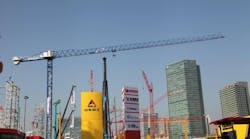 Chinese crane maker Comansa Jie, a division of Spain&rsquo;s Linden Comansa, shows its latest cranes at the busy Bauma China trade show.