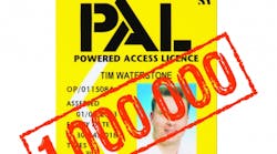 IPAF has issued one million PAL Cards certifying training in AWP operation and safety.