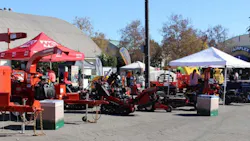 An outdoor exhibit at the 2014 Rental Rally in Pomona Calif