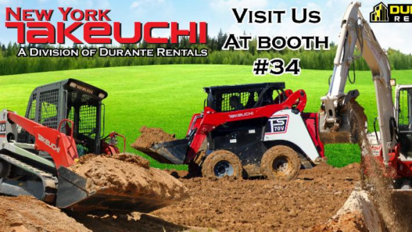 Durante Rentals and New York Takeuchi exhibit at a local turf show in Yonkers NY