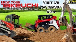 Durante Rentals and New York Takeuchi exhibit at a local turf show in Yonkers, N.Y.