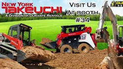Durante Rentals and New York Takeuchi exhibit at a local turf show in Yonkers NY Durante Rentals and New York Takeuchi exhibit at a local turf show in Yonkers NY