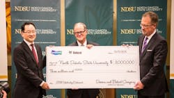 Doosan and Bobcat Co present a 3 million check to North Dakota State University for the scholarship Doosan and Bobcat Co present a 3 million check to North Dakota State University for the scholarship