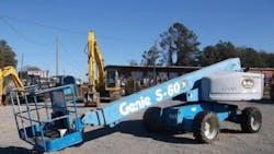 A Genie S60 is one of the items to be sold at the upcoming IronPlanetCat Auction Services joint auctions in Florida next month A Genie S60 is one of the items to be sold at the upcoming IronPlanetCat Auction Services joint auctions in Florida next month