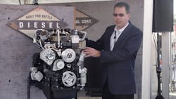 Kohler Engines product manager Jeff Wilke shows off the 3404 at the World of Concrete Kohler Engines product manager Jeff Wilke shows off the 3404 at the World of Concrete
