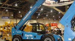 Genie will now manufacture telehandlers -- such as its brand new 1256 shown here at World of Concrete this week -- in Oklahoma City.