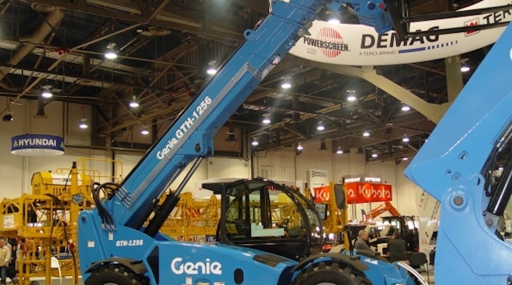 A new Genie GTH-1256 at the recent World of Concrete show in Las Vegas.