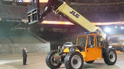 JLG shows off some of its products at the Superdome in New Orleans.