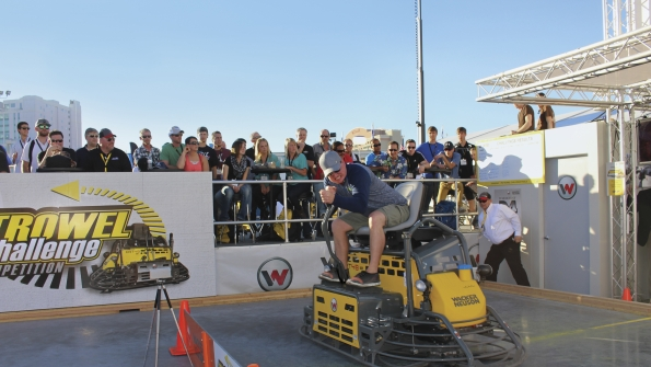 The Wacker Neuson trowel challenge is a big hit every year at the World of Concrete