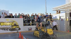 The Wacker Neuson trowel challenge is a big hit every year at the World of Concrete.