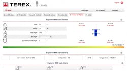 The Terex Liftplan enables crane users to determine the right crane to use and specify the load height and radius of the lift involved The Terex Liftplan enables crane users to determine the right crane to use and specify the load height and radius of the lift involved