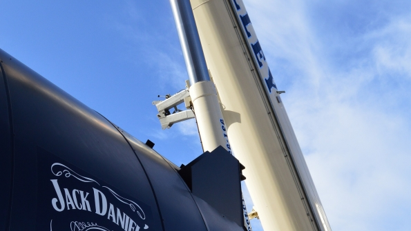 A Terex Explorer crane works at a Jack Daniels facility
