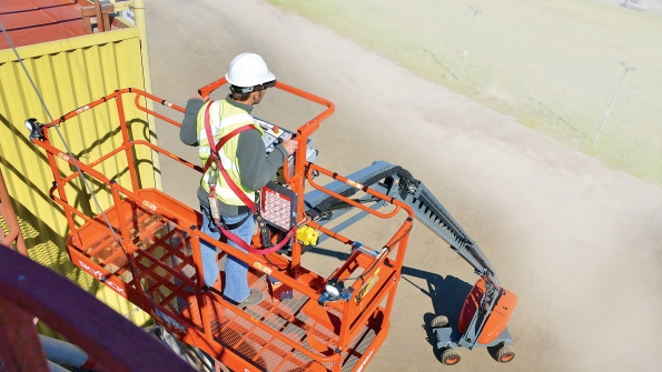 Skyjack39s new SJ86 T telescopic boom is the company39s largest and features a working height of 92 feet and horizontal outreach of 76 feet 10 inches