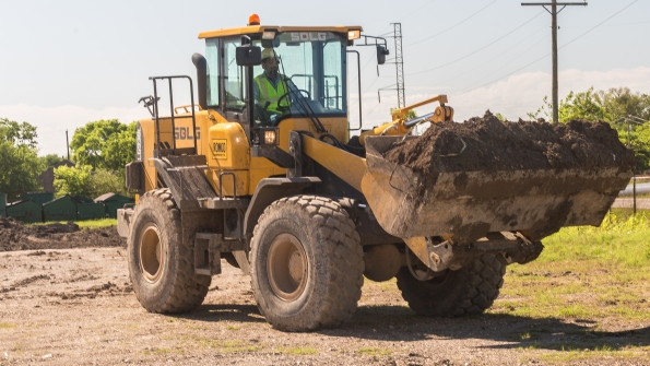 SDLG wheel loader at work The company names six new US dealerships
