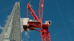 HTC39s Wolff 700 B luffer jib crane in front of London39s landmark The Shard at the adjacent construction site of London Bridge Station HTC39s Wolff 700 B luffer jib crane in front of London39s landmark The Shard at the adjacent construction site of London Bridge Station