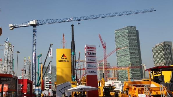 With the demand for Chinese construction equipment slowing Sany and other manufacturers are diversifying into other products Pictured is last year39s Bauma China trade show