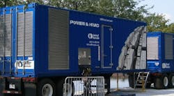 A United Rentals generator on a jobsite. The company&apos;s strong performance has inspired a strong rally in investor support.