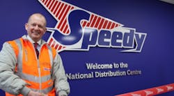 Roberson, shown inaugurating Speedy&apos;s national distribution center, stepped down following a slower-that-expected fiscal first quarter for the U.K.&apos;s largest rental company.