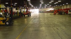 Ahern Rentals in Austin, Texas, issued an alert after a fraudulent rental. Pictured is the company&apos;s La Mirada, Calif., warehouse.