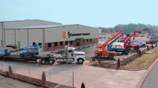 H&amp;E Equipment Services relocates to a larger branch in Yukon, Okla., part of the greater Oklahoma City area. Pictured is H&amp;E&apos;s Madison, Ala., branch.