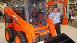 Kubota produces an SSV 65 skid-steer loader at the World of Concrete in Las Vegas earlier this year.