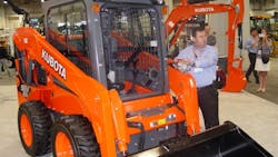 Kubota produces an SSV 65 skidsteer loader at the World of Concrete in Las Vegas earlier this year Kubota produces an SSV 65 skidsteer loader at the World of Concrete in Las Vegas earlier this year