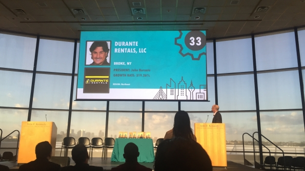 Durante Rentals Listed on Inner City 100 of FastGrowing Businesses Rental Equipment Register