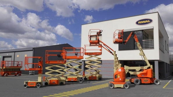 Equipment rental should continue to grow globally according to a report Pictured is a branch in Poland of international aerial rental specialist Riwal