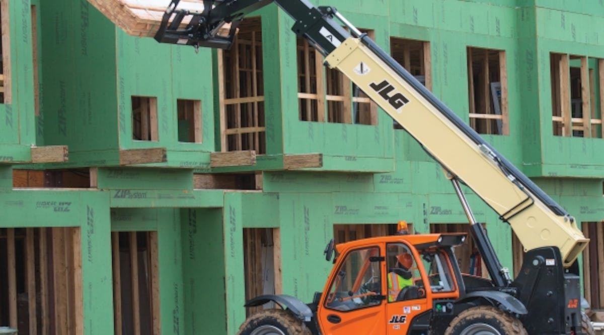 Telehandler sales dipped in the fiscal first quarter for JLG compared to robust pre-Tier 4 sales a year ago.