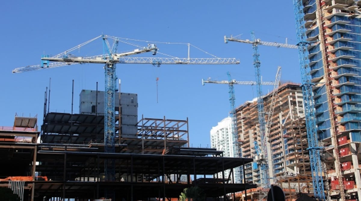 Terex cranes at work in Miami.